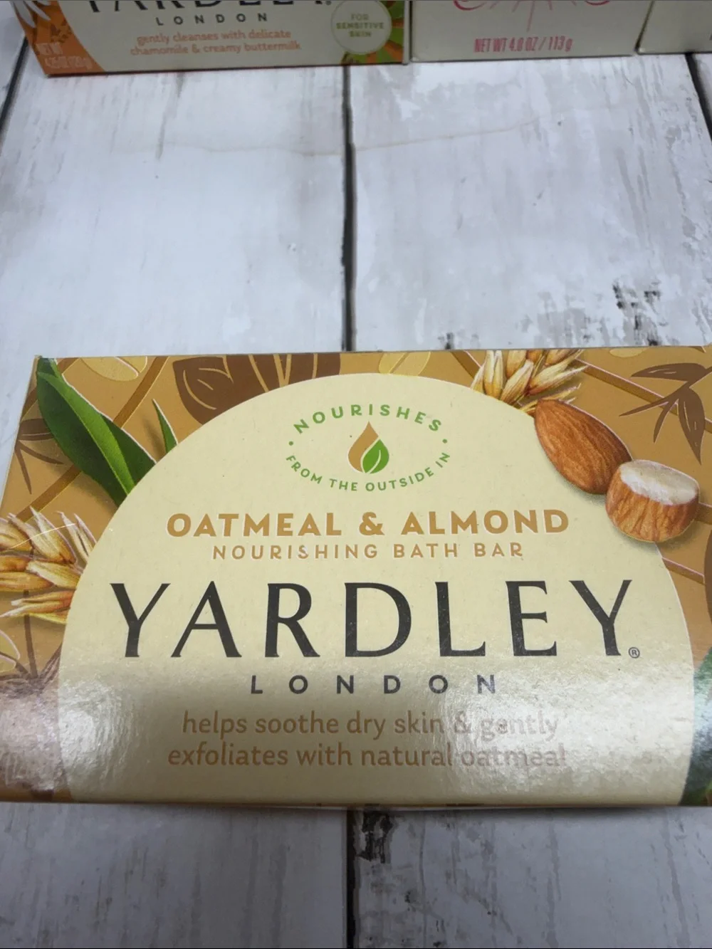 Yardley London Nourishing Bath Bars - Cream, Pink, Orange 4 Bars New
